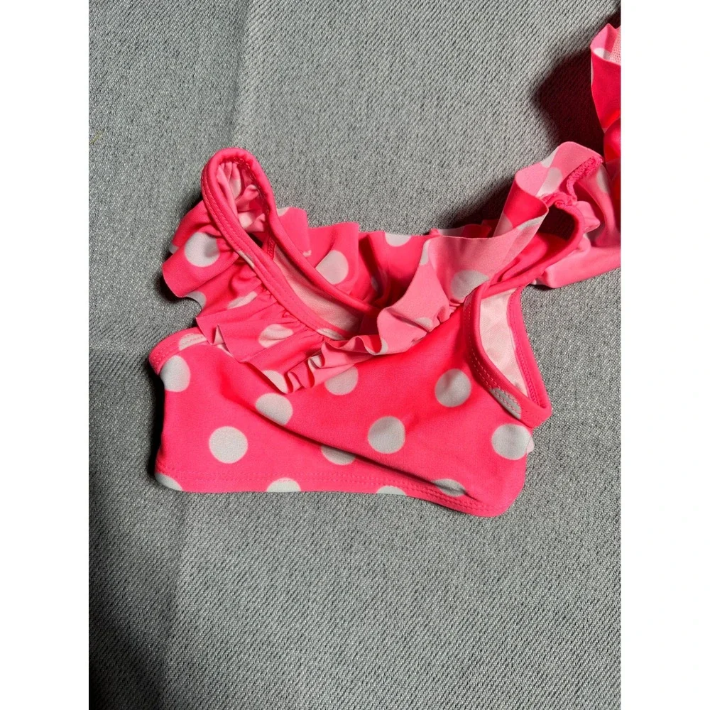 Cat & Jack‎ Carter's Clothing Lot Girls 12M Pink Gray Hearts Polka Dot Swimsuit